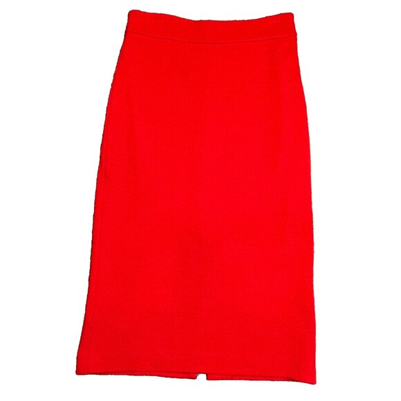 Ann Taylor Orange Pencil Midi Skirt size 4 Work Style Career Teacher Dressy - Picture 1 of 13
